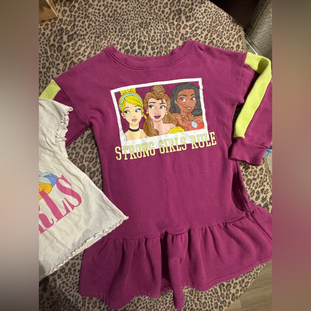 Disney Princess Life Purple Dress and T Shirt xs 4/5 - Picture 3 of 7